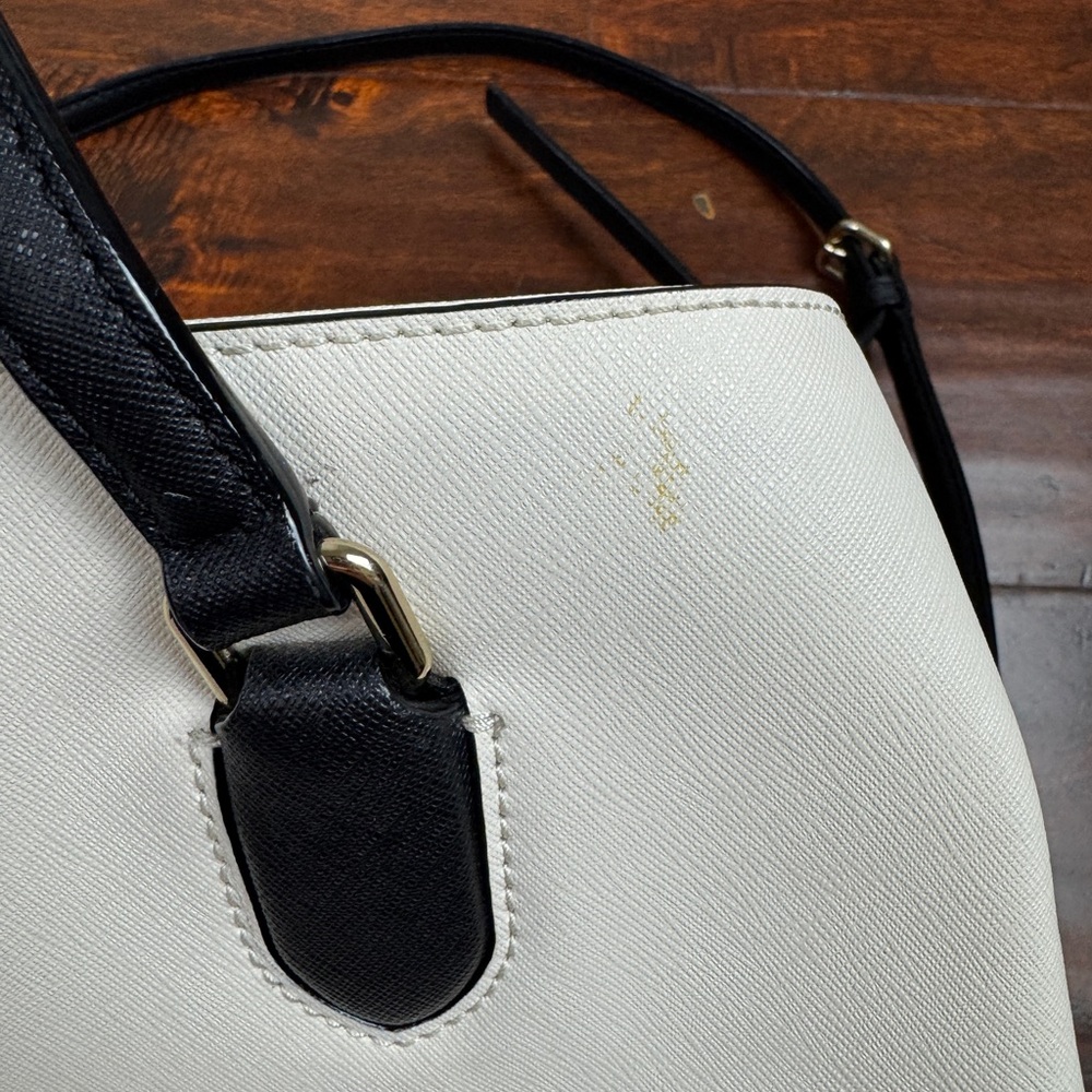 Kate Spade Black and White Medium Crossbody Bag, Neutral Crossbody Purse - Picture 3 of 7